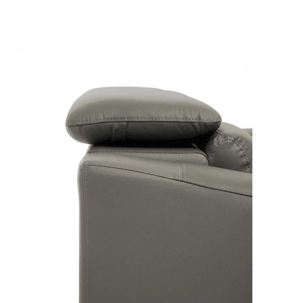 Shelby 2 Seat Grey Leather Sofa