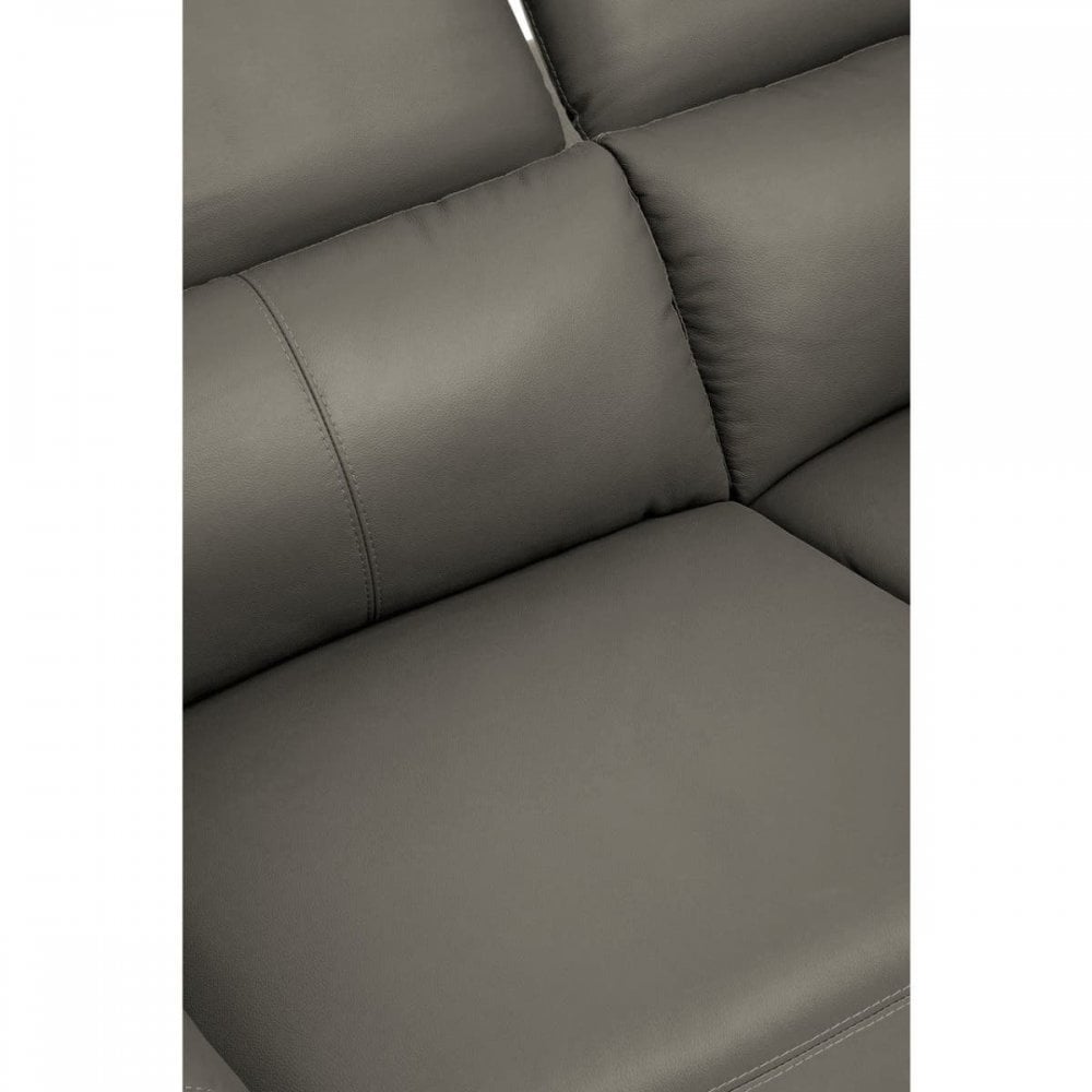 Shelby 2 Seat Grey Leather Sofa