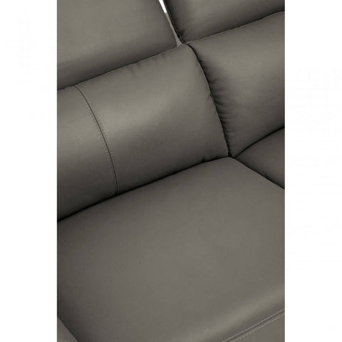Shelby 2 Seat Grey Leather Sofa