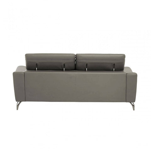 Shelby 3 Seat Grey Leather Sofa