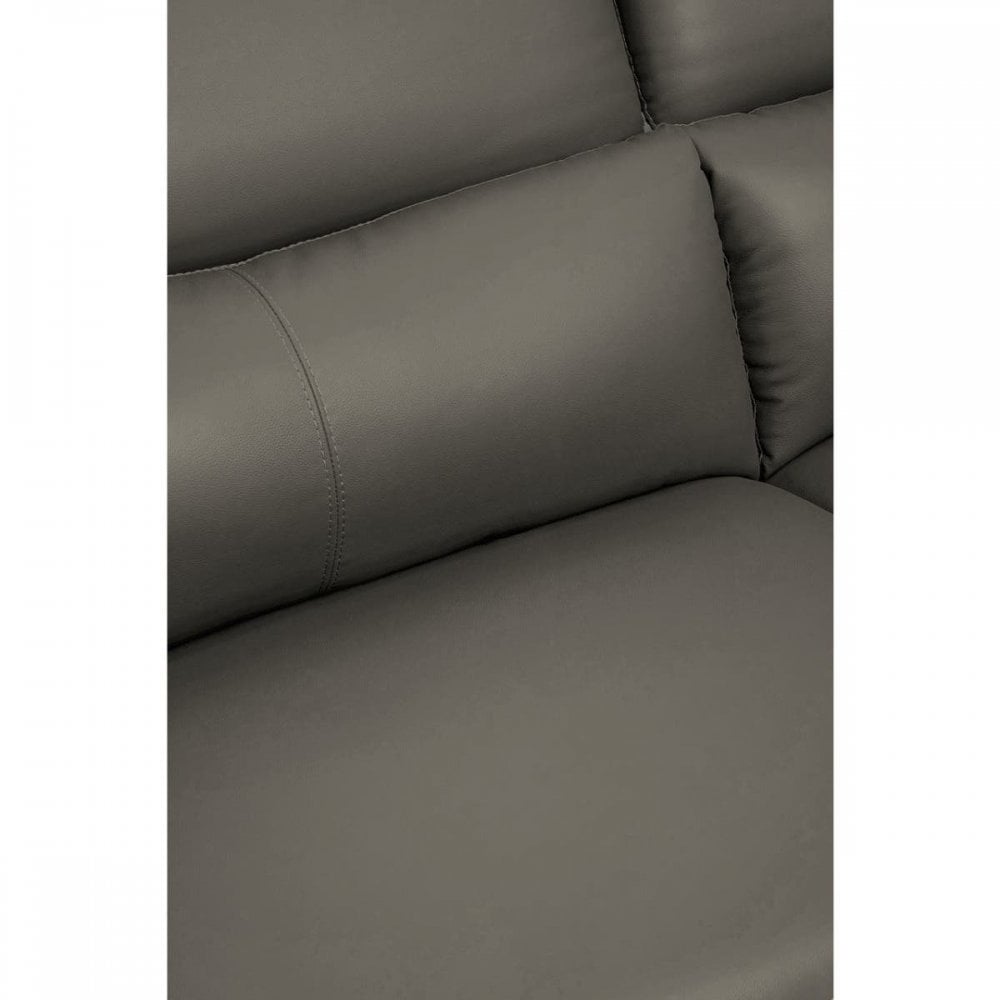 Shelby 3 Seat Grey Leather Sofa