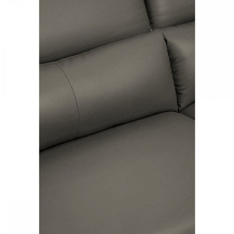 Shelby 3 Seat Grey Leather Sofa