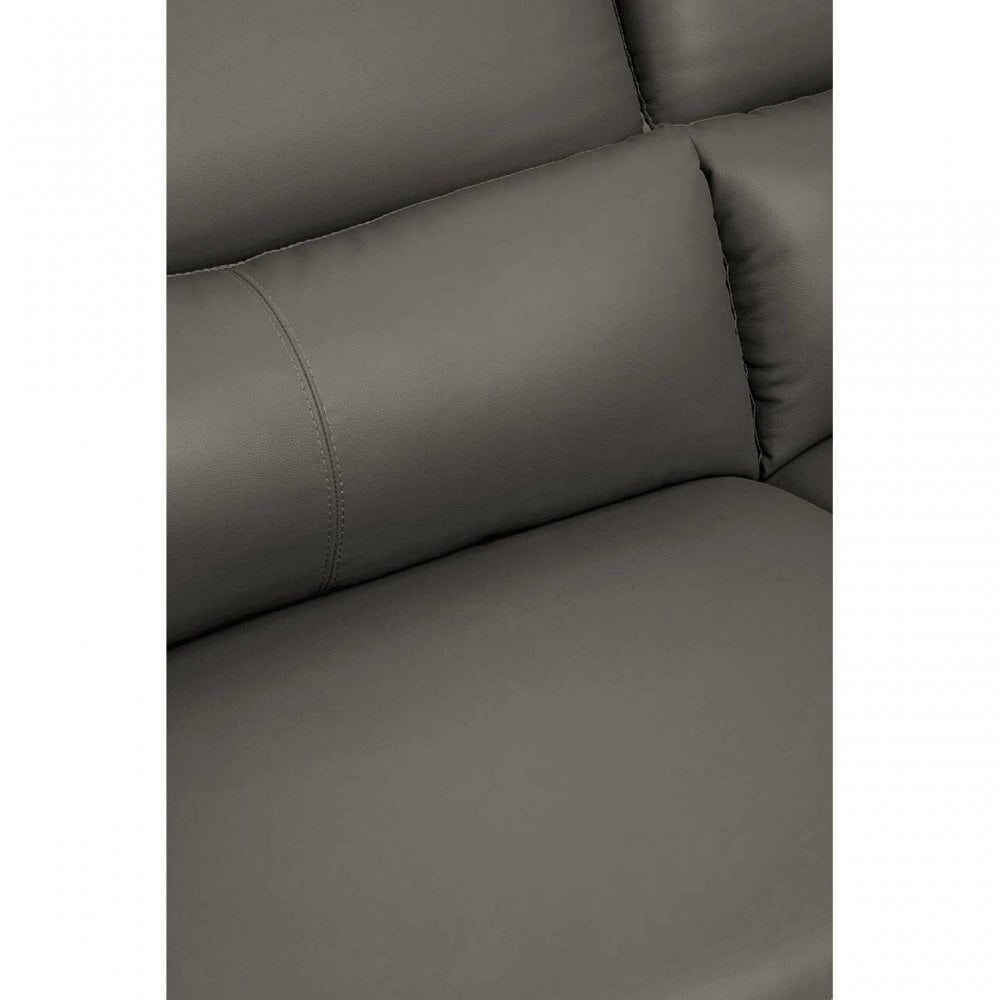Shelby 3 Seat Grey Leather Sofa