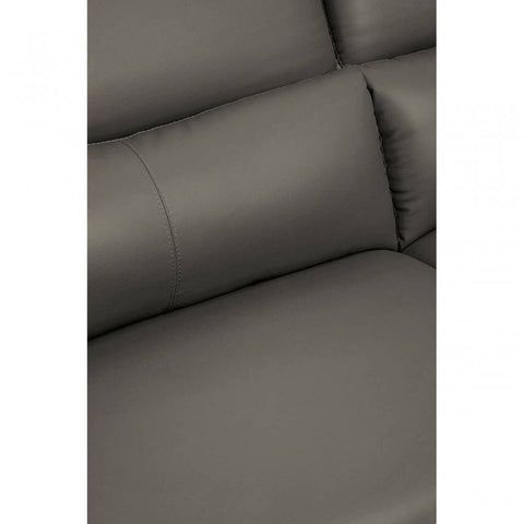 Shelby 3 Seat Grey Leather Sofa