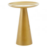 Addison Gold Finish Round Side Table