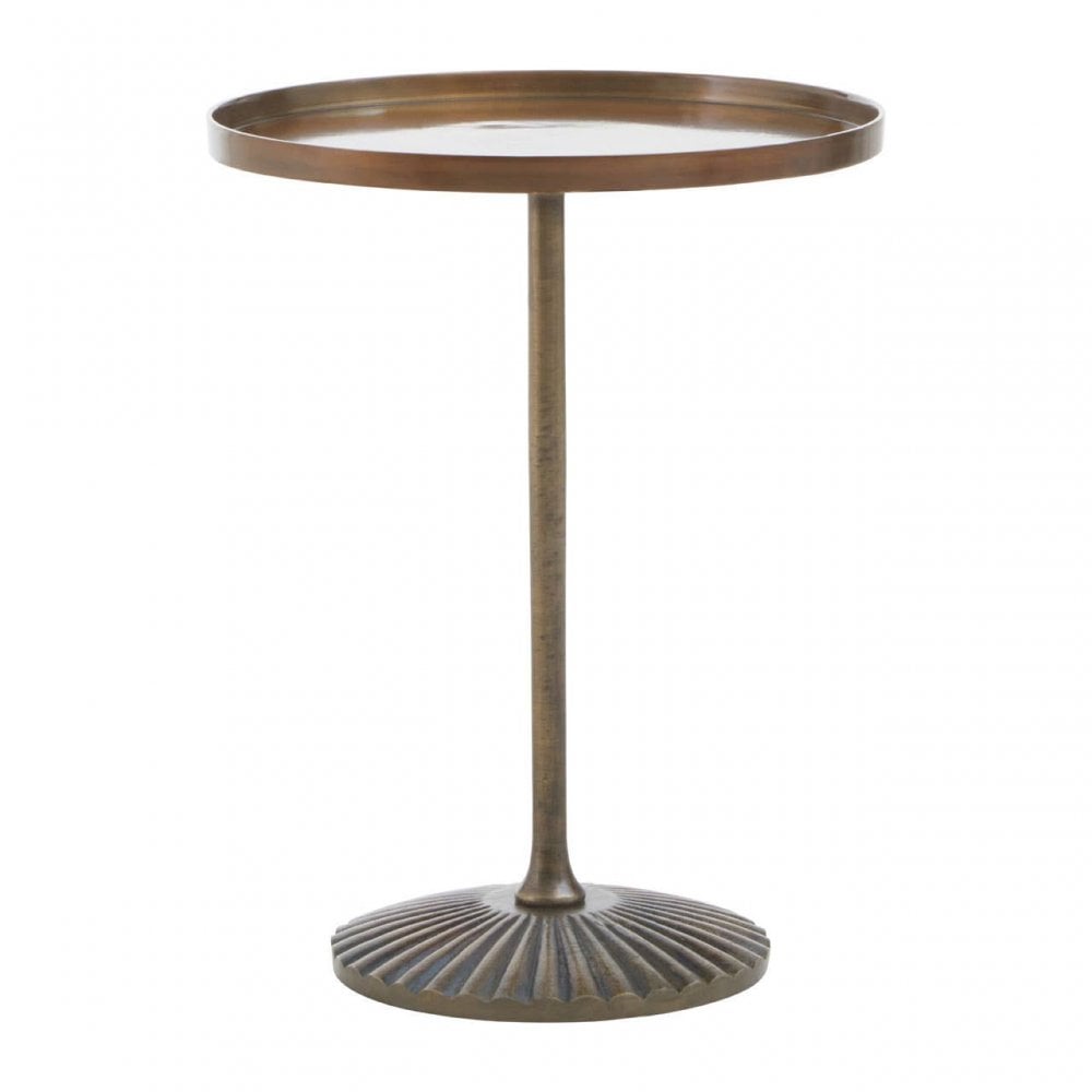 Addison Large Antique Brass Finish Side Table