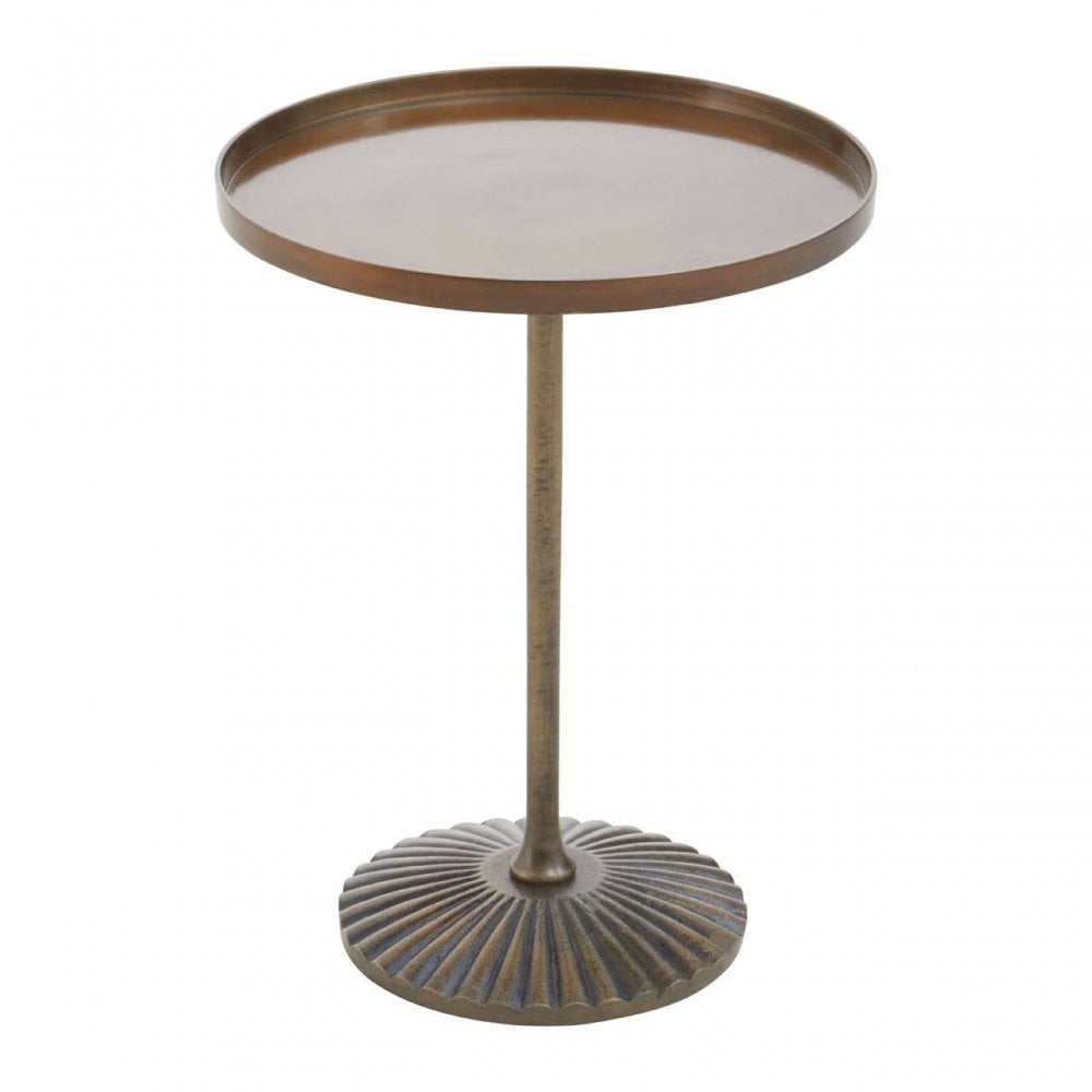Addison Large Antique Brass Finish Side Table