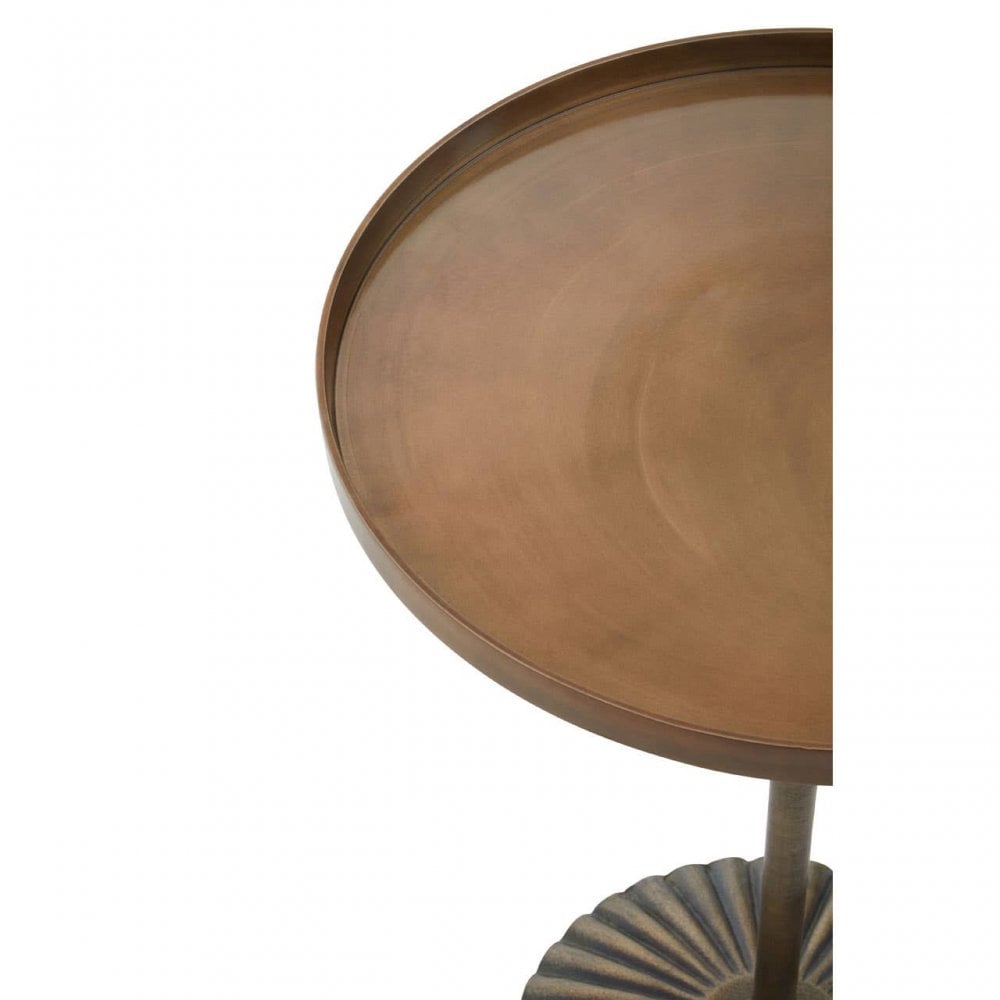 Addison Large Antique Brass Finish Side Table