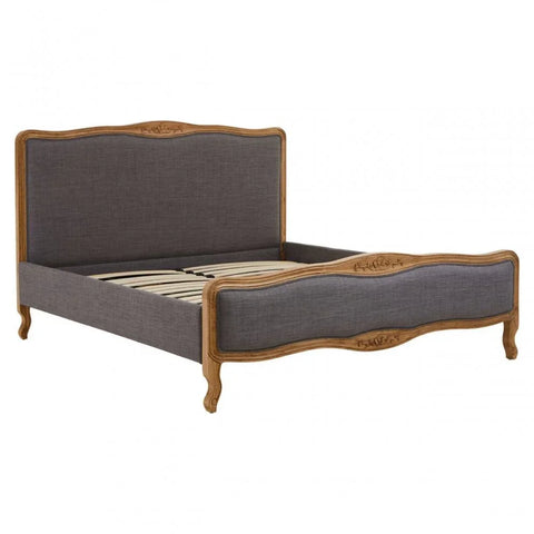 Ashton Grey Fabric Super Kingsize Bed