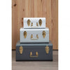 Avalon Set Of Three Assorted Grey Storage Trunks