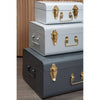 Avalon Set Of Three Assorted Grey Storage Trunks