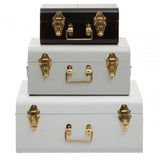 Avalon Set Of Three Monochrome Storage Trunks