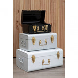 Avalon Set Of Three Monochrome Storage Trunks