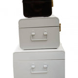 Avalon Set Of Three Monochrome Storage Trunks