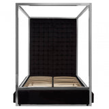 Kensington Black Velvet Bed