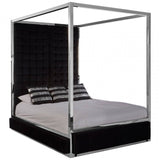 Kensington Black Velvet Bed