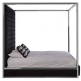 Kensington Black Velvet Bed