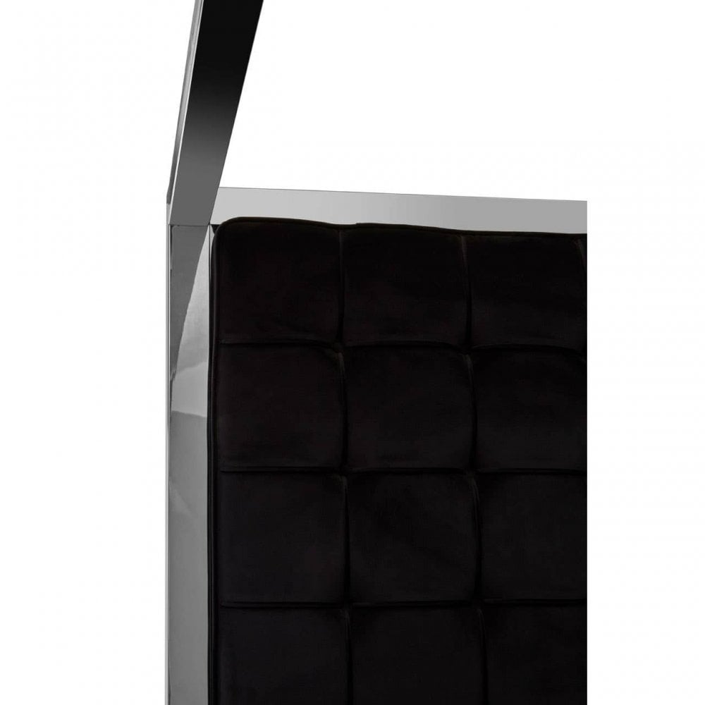 Kensington Black Velvet Bed