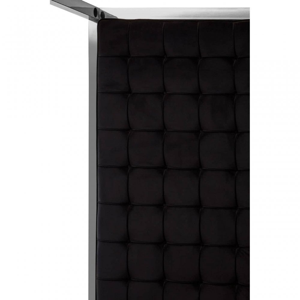 Kensington Black Velvet Bed