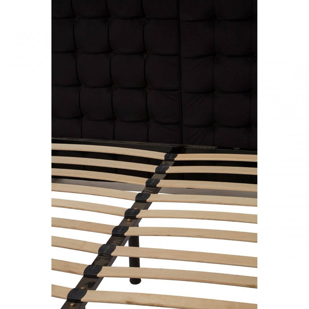 Kensington Black Velvet Bed