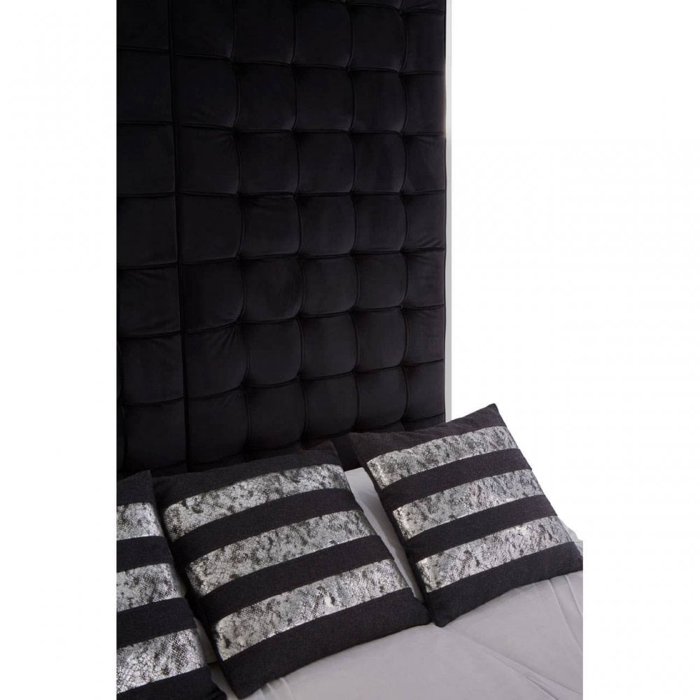Kensington Black Velvet Bed