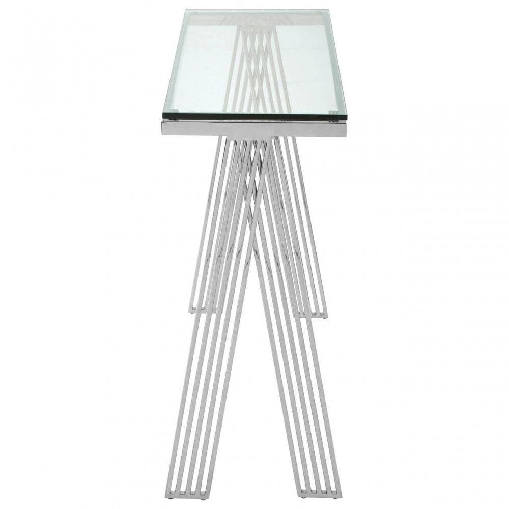 Kensington Clear Glass Console Table