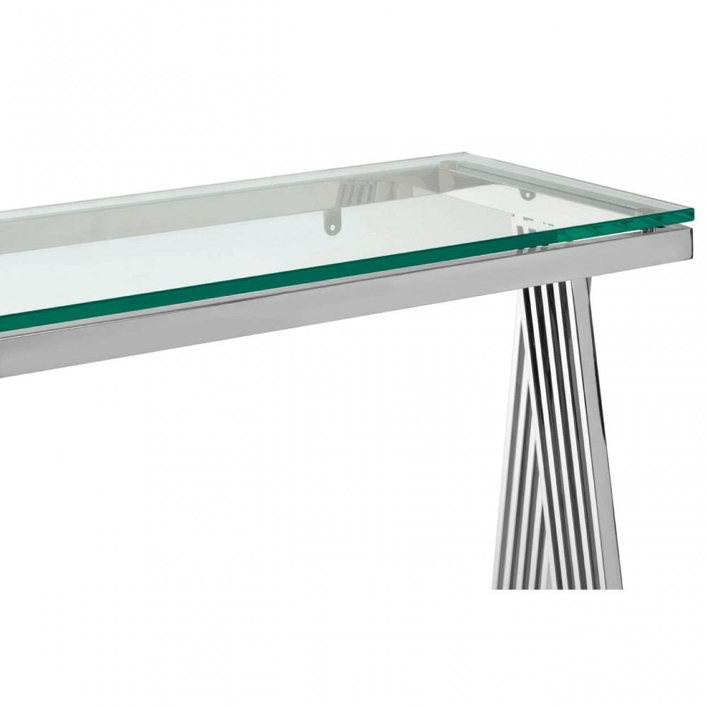 Kensington Clear Glass Console Table