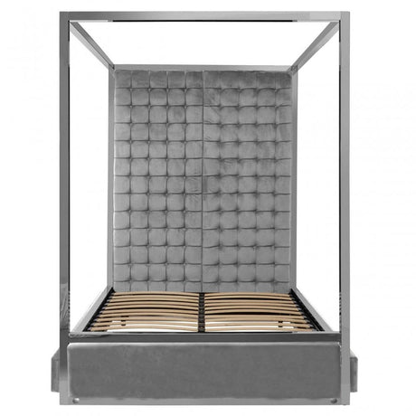 Kensington Grey Velvet Bed