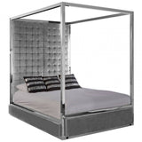 Kensington Grey Velvet Bed