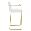 Kensington Mink Velvet And Gold Bar Stool