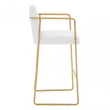 Kensington Mink Velvet And Gold Bar Stool
