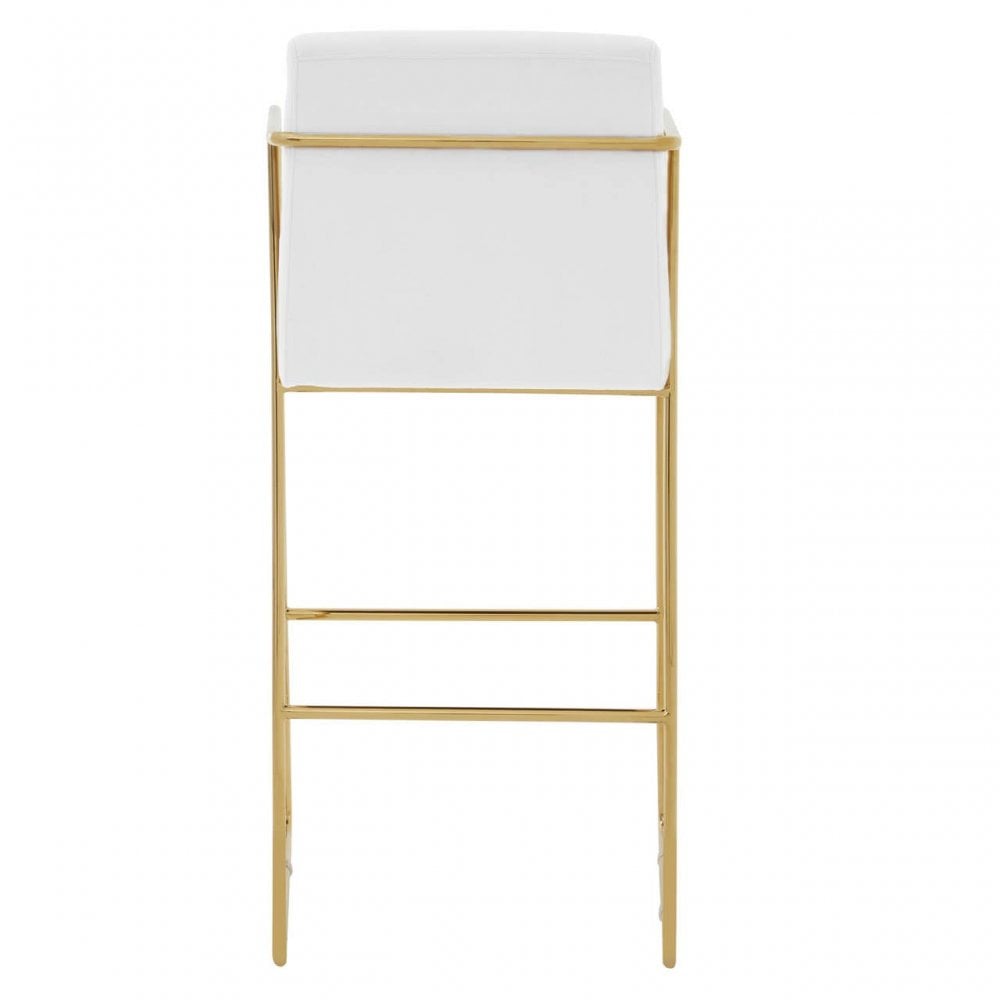 Kensington Mink Velvet And Gold Bar Stool
