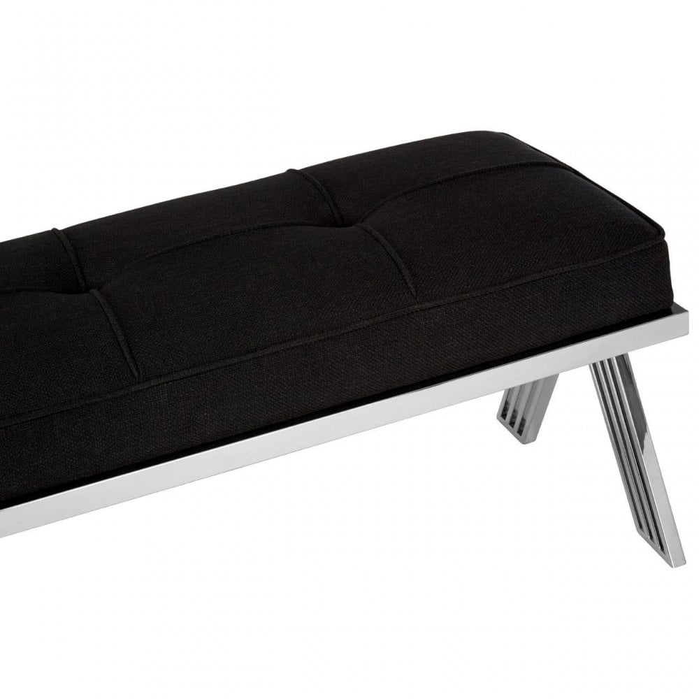 Kensington Silver Finish Bench