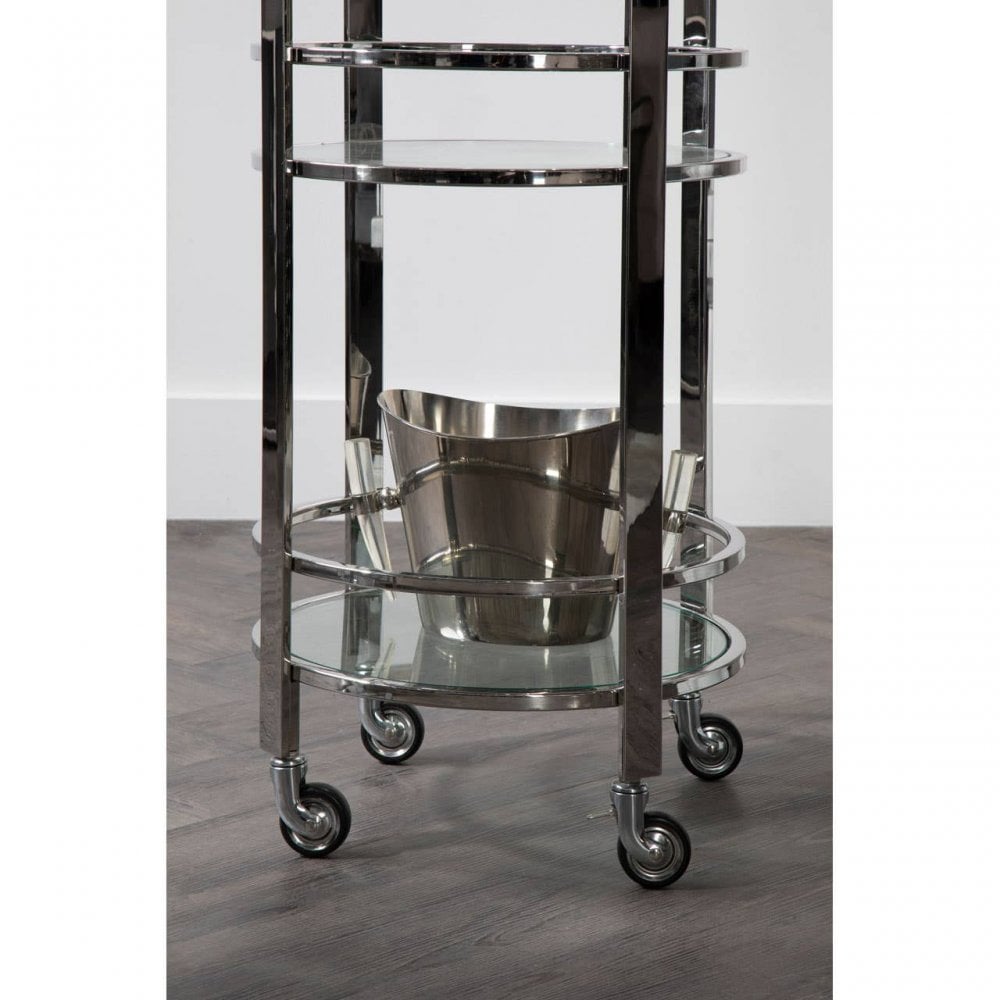 Kensington Silver Finish Cart
