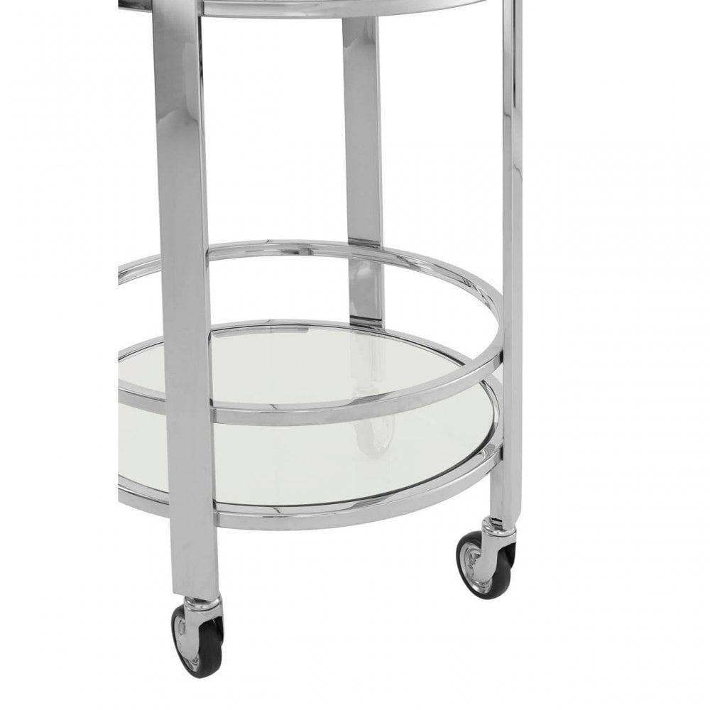 Kensington Silver Finish Cart