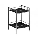 Lark 2 Tier Black High Gloss Shelf Unit