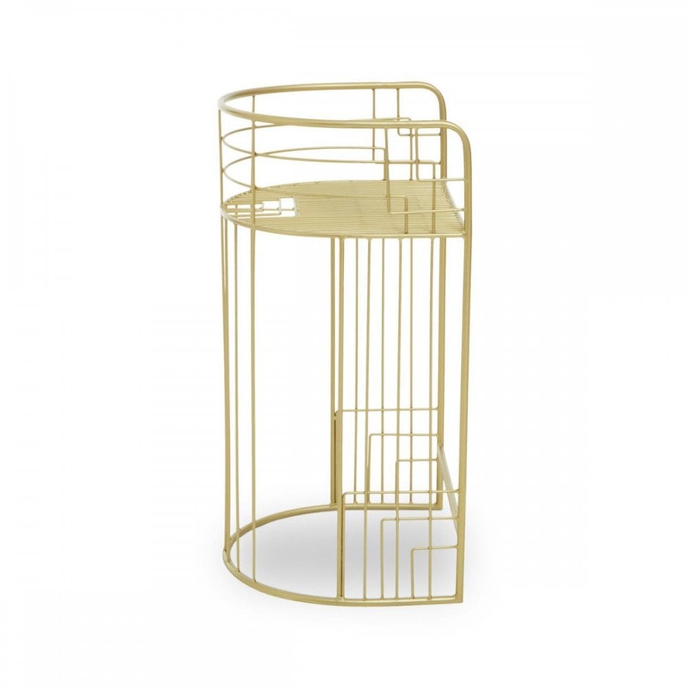 Elsie Gold Finish Lounge Chair