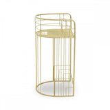 Elsie Gold Finish Lounge Chair