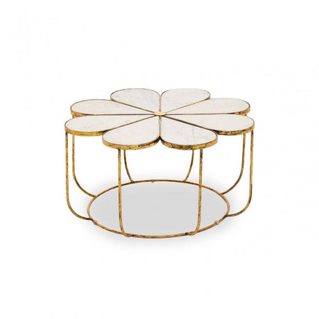 Elsie Petal Coffee Table With Marble Top