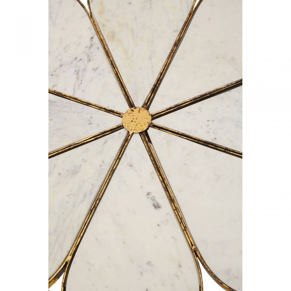 Elsie Petal Coffee Table With Marble Top