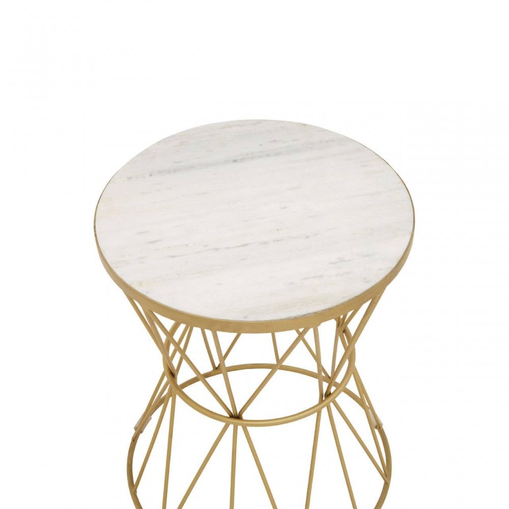 Elsie Side Table With Pinched Base
