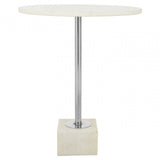Elsie White Marble Side Table