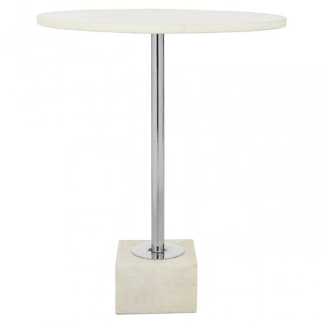 Elsie White Marble Side Table