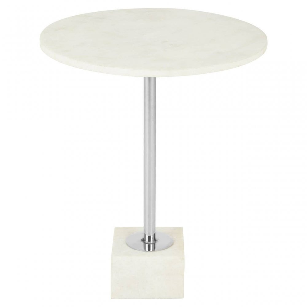 Elsie White Marble Side Table