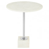 Elsie White Marble Side Table
