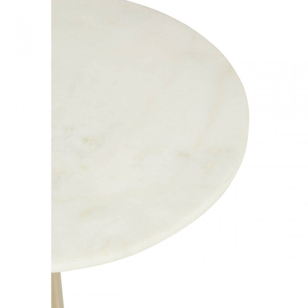 Elsie White Marble Side Table