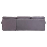 Camden Three Seat Velvet Chaise Sofa