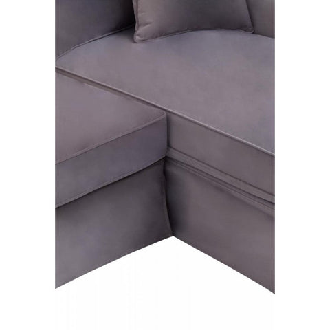 Camden Three Seat Velvet Chaise Sofa