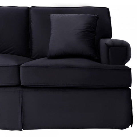 Camden Three Seat Velvet Chaise Sofa
