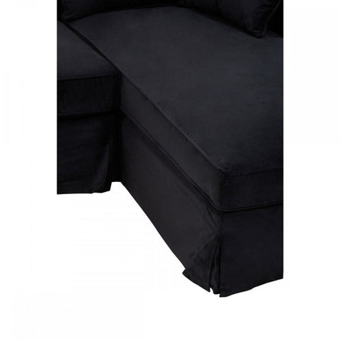Camden Three Seat Velvet Chaise Sofa